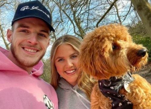 Teresa Rice son Declan Rice with his girlfriend and pet.